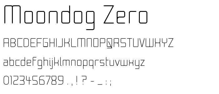Moondog Zero font